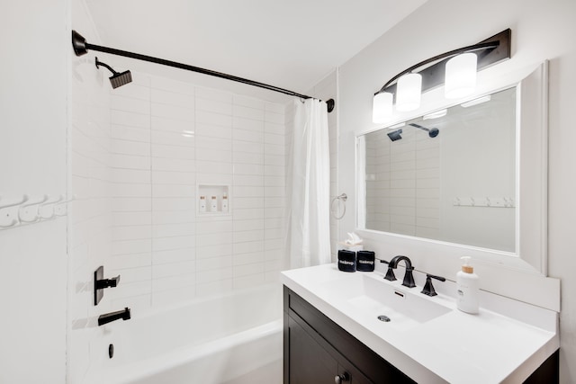 620 N Dr, New Buffalo, MI 49117 - bathroom with vanity and shower / tub combo with curtain
