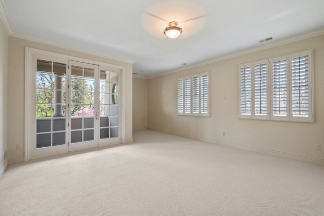 230 Corrie Rd, Ann Arbor, MI 48105 - carpeted spare room featuring crown molding, plenty of natural light, and baseboards