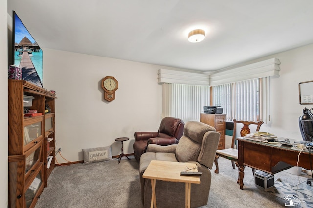 2330 Ashby St, Trenton, MI 48183 - carpeted home office with baseboards