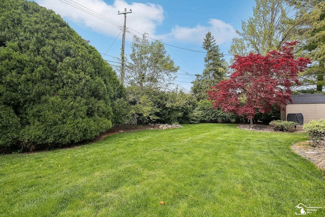 2330 Ashby St, Trenton, MI 48183 - view of grassy yard with an outdoor structure