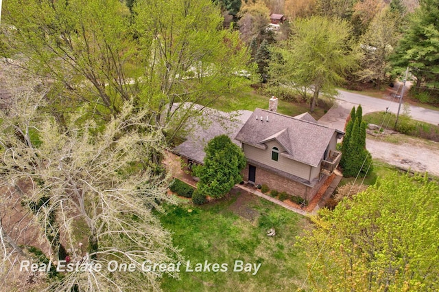 view from above of property