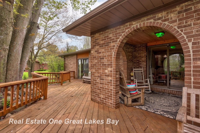 view of wooden deck