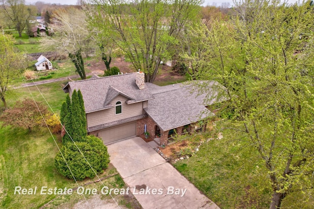 aerial view of property and surrounding area