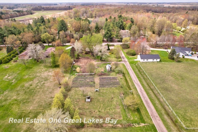 aerial view of property and surrounding area with rural landscape