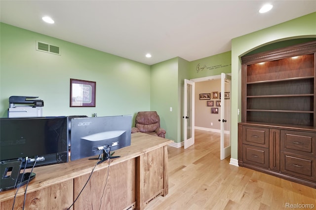 6100 30 Mile Rd, Washington, MI 48095 - office space with light wood-style floors, baseboards, and recessed lighting