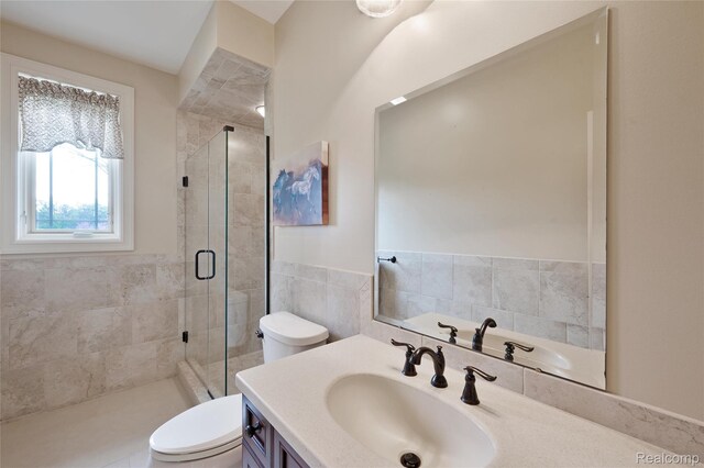 6100 30 Mile Rd, Washington, MI 48095 - full bathroom featuring toilet, a shower stall, and vanity