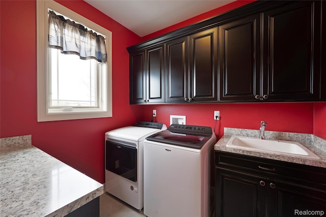 6100 30 Mile Rd, Washington, MI 48095 - laundry area featuring cabinet space and washer and dryer