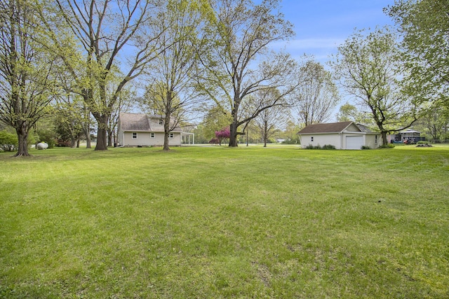 view of grassy yard