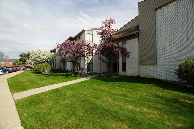 view of green lawn