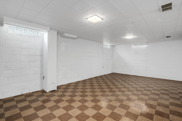 1133 Balfour St, Grosse Pointe Park, MI 48230 - basement with dark floors, plenty of natural light, and concrete block wall