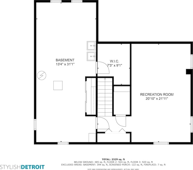 1133 Balfour St, Grosse Pointe Park, MI 48230 - property floor plan