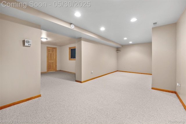 1162 Heights Rd, Lake Orion, MI 48362 - carpeted spare room featuring baseboards and recessed lighting