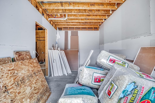 view of storage area