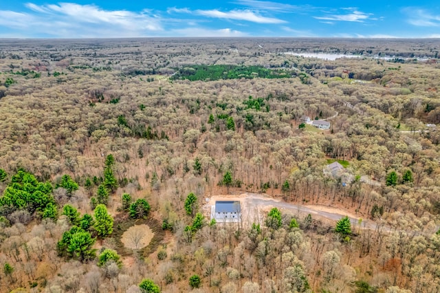 drone / aerial view of a forest