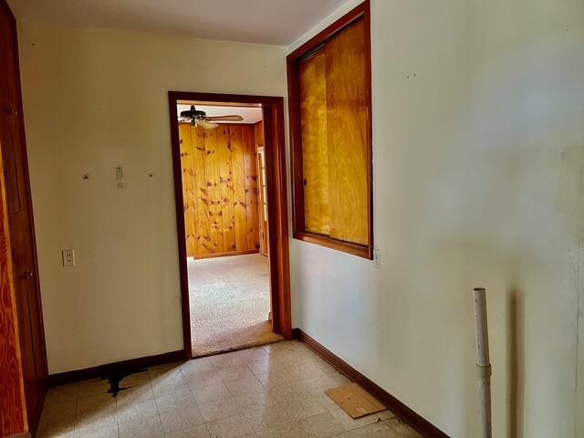 hallway with baseboards