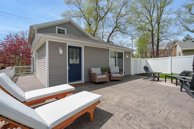 view of patio / terrace with fence