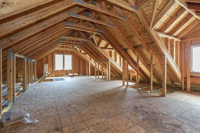 view of attic