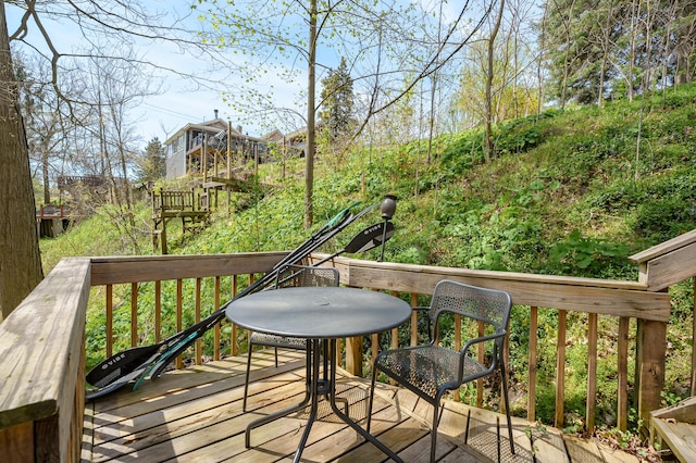 view of wooden terrace