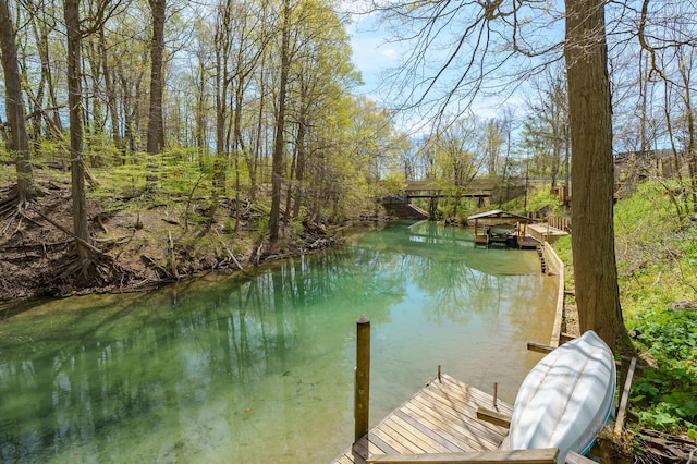 view of dock area