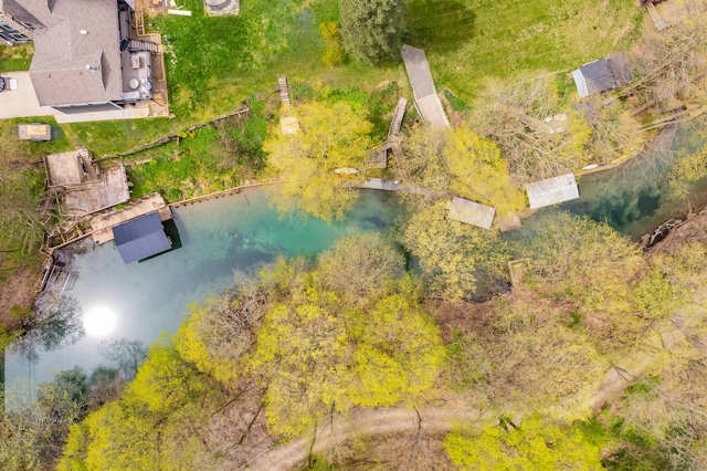 bird's eye view of a large body of water