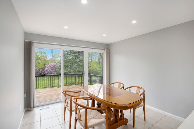 1204 Bradbury Dr, Troy, MI 48098 - dining room with recessed lighting, baseboards, and light tile patterned floors