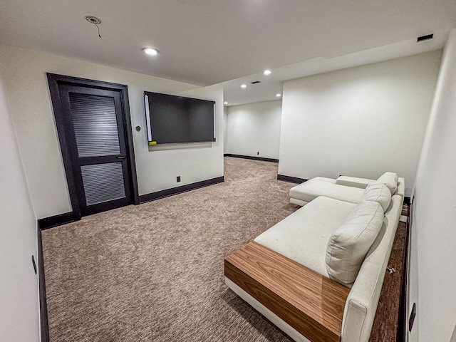 47490 Bellagio Dr, Northville, MI 48167 - living area with carpet, recessed lighting, and baseboards