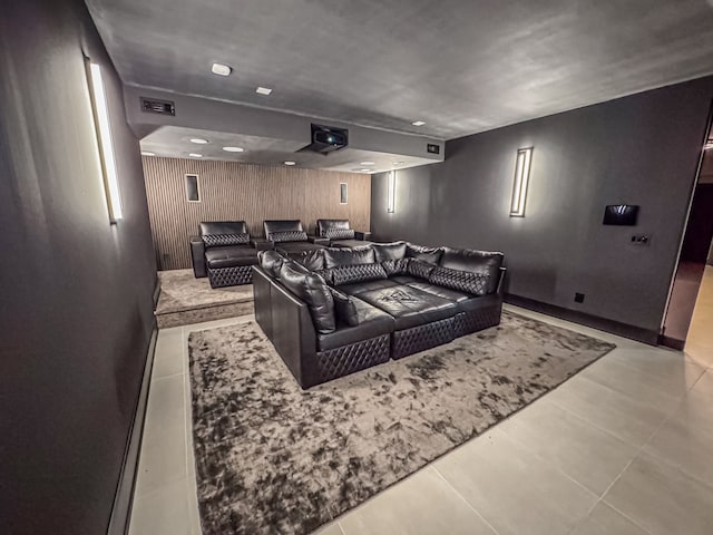 47490 Bellagio Dr, Northville, MI 48167 - tiled cinema with recessed lighting