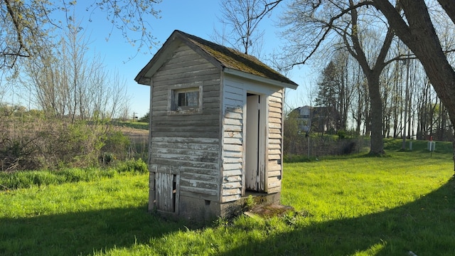 view of shed