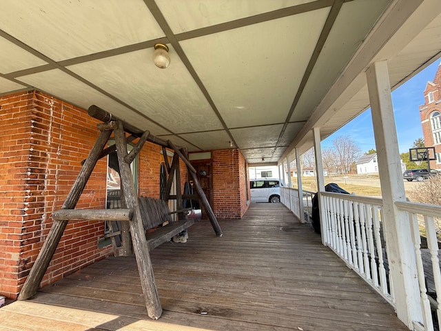 4235 Vine St, Brown City, MI 48416 - wooden deck featuring a porch