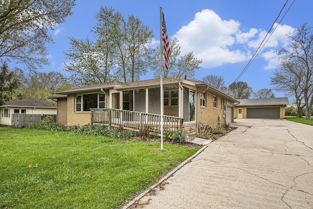2228 Washington Ave, Saint Joseph, MI 49085 - view of front of house featuring brick siding, a porch, and concrete driveway