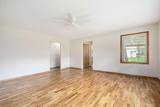 2228 Washington Ave, Saint Joseph, MI 49085 - spare room featuring light wood-type flooring, ceiling fan, and baseboards