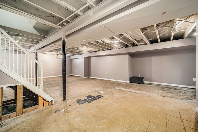 8373 Mckinley, Center Line, MI 48015 - finished below grade area with stairway and baseboards