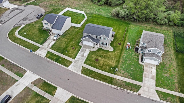 aerial perspective of suburban area