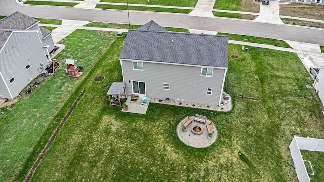 view of subject property