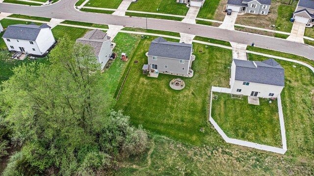 aerial overview of property's location featuring nearby suburban area