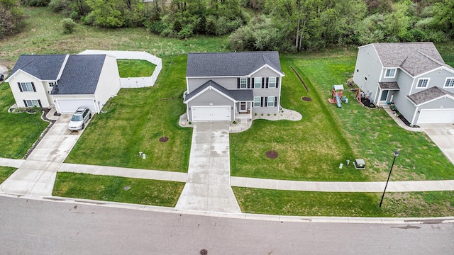 view from above of property