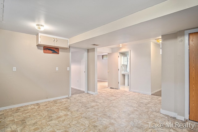 finished below grade area with baseboards