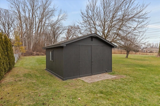 view of shed