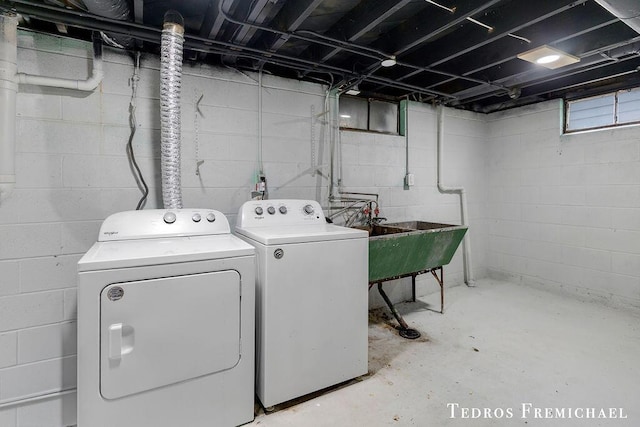 laundry area featuring independent washer and dryer