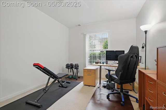 16490 Norfolk Dr, Macomb, MI 48044 - office featuring baseboards and light colored carpet