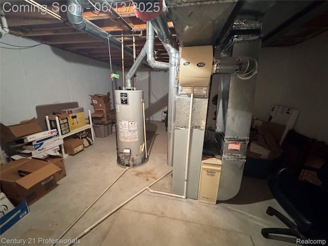 4522 Willow View Ct, Howell, MI 48843 - unfinished below grade area featuring water heater and heating unit