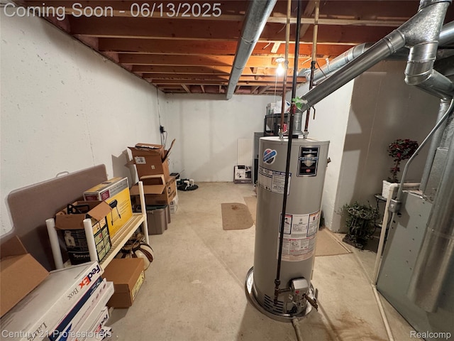 4522 Willow View Ct, Howell, MI 48843 - unfinished basement with water heater