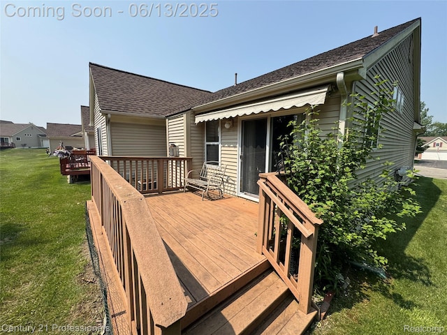4522 Willow View Ct, Howell, MI 48843 - deck featuring a yard