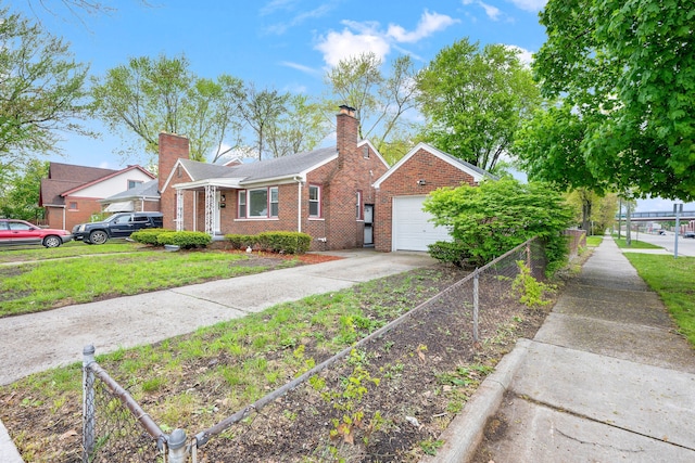 839 E Hayes Ave, Hazel Park, MI 48030 - bungalow-style house featuring brick siding, driveway, and a chimney