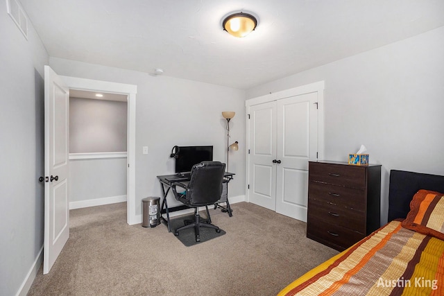 6526 Alward Dr, Hudsonville, MI 49426 - bedroom featuring carpet, an office area, and baseboards