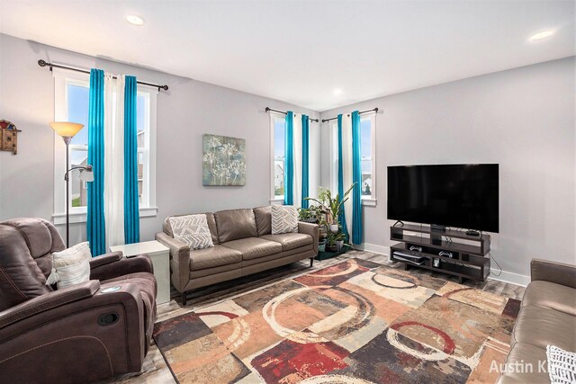6526 Alward Dr, Hudsonville, MI 49426 - living area featuring recessed lighting and baseboards