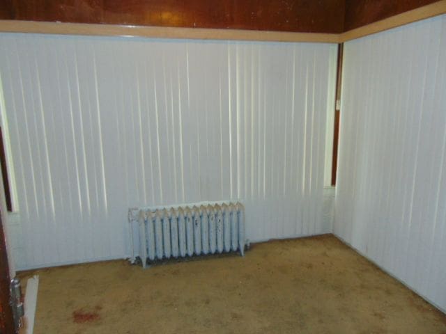 50 Glendale St, Highland Park, MI 48203 - carpeted spare room featuring radiator heating unit