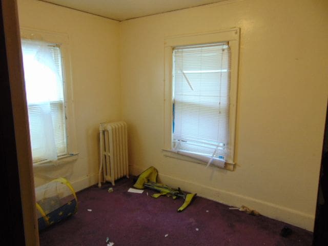 50 Glendale St, Highland Park, MI 48203 - spare room with radiator, carpet, and baseboards