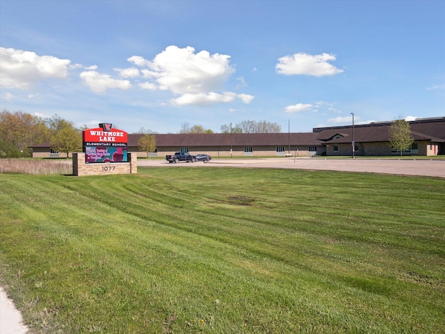 view of grassy yard