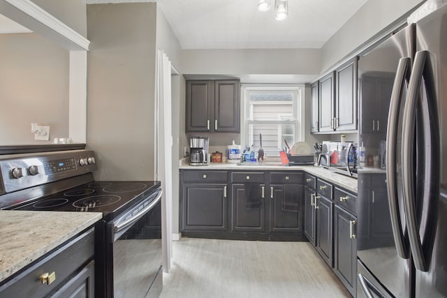 kitchen with appliances with stainless steel finishes